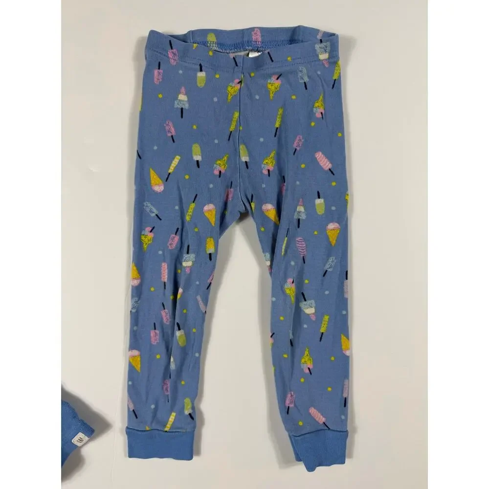 Baby Gap Ice Cream Pajama Set Blue Short Sleeve Size 3 Years